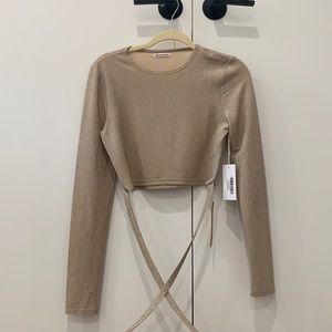 Reformation cropped long sleeve NWT